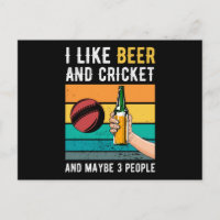 Cricket And Beer Retro Gift