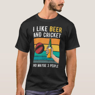 Cricket And Beer Retro Gift T-Shirt