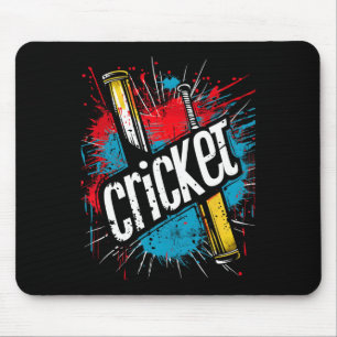 Cricket And Pion For Field Sport With Catch Spin A Mouse Pad