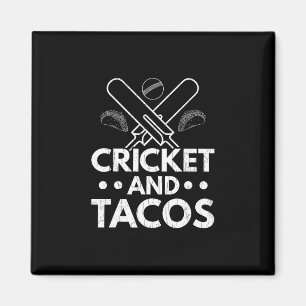 Cricket And Tacos Funny Player Coach Sports Graphi Magnet