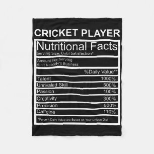 Cricket Apparel Cricket Lover Gift Cricket Player  Fleece Blanket