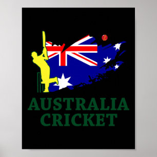 Cricket Australia Aussie Flag Union Jack Stars Poster