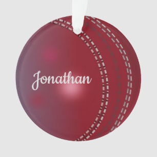 Cricket Ball Acrylic Ornament