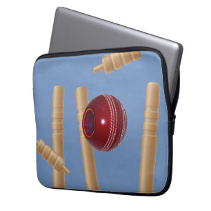 Cricket Ball And Stumps, Laptop Sleeve