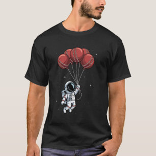 Cricket Ball Balloon Astronaut Floating Spaceman S T-Shirt
