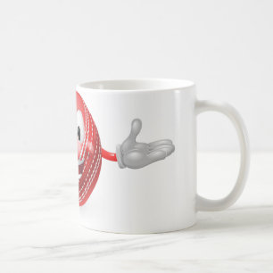 Cricket Ball Mascot Coffee Mug