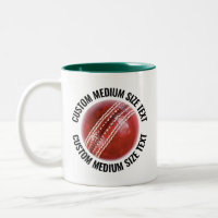 Cricket Ball, Medium Text HUNTER GREEN 11oz Custom