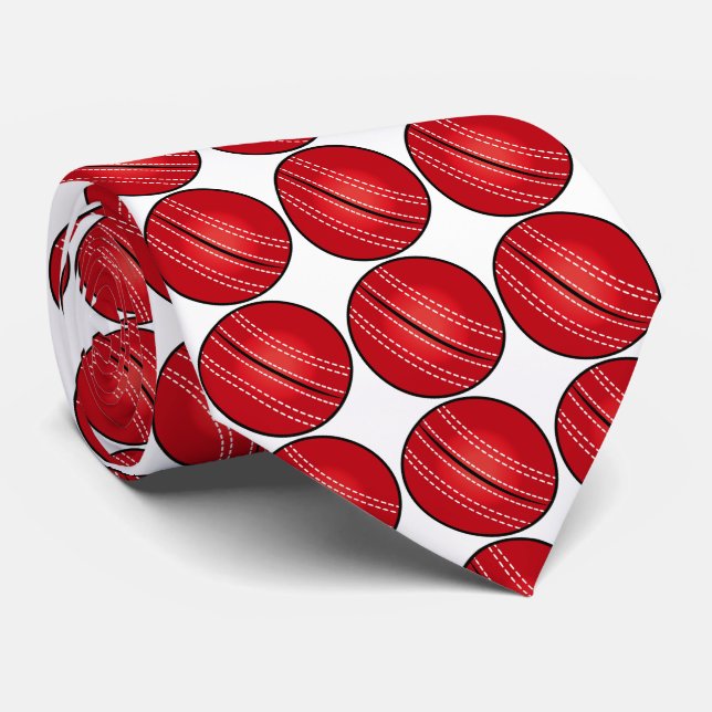 Cricket Ball Neck Tie (Rolled)