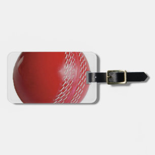 Cricket Ball Red Customise With Your Name Luggage Tag