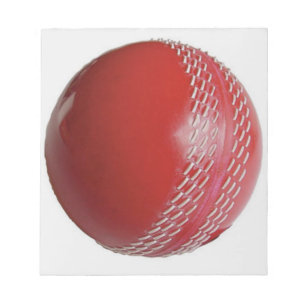 Cricket Ball Red Customise With Your Name Notepad