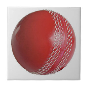 Cricket Ball Red Customise With Your Name Tile