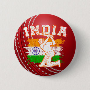 Cricket Ball Red Customize Indian Cricket Player 6 Cm Round Badge