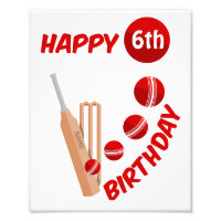 Cricket Bat and Ball Kids Birthday