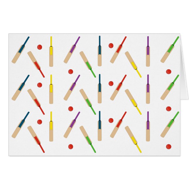 Cricket bats/ balls Card (Front Horizontal)