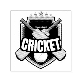Cricket Bats with ball and written text Self-inking Stamp