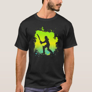 Cricket Batsman  for Cricketer Retro Girls Cricket T-Shirt