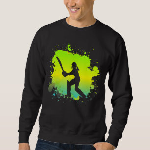 Cricket Batsman Tshirt for Cricketer Retro Girls C