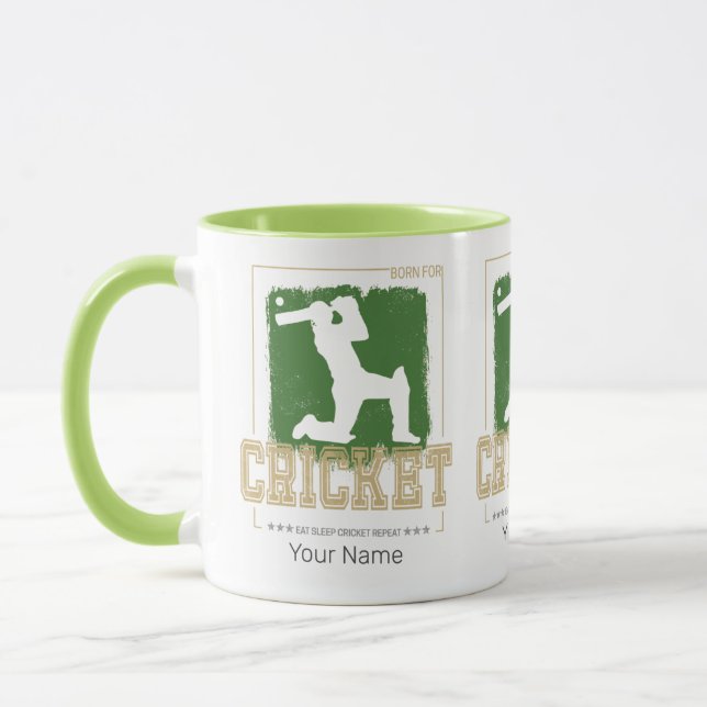 Cricket Batsman Vintage Pitcher Player Coach Mug (Left)