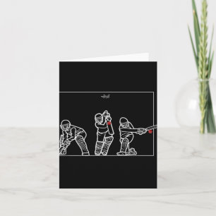 Cricket Batting Funny Cricket Fan Gift Cricket Card