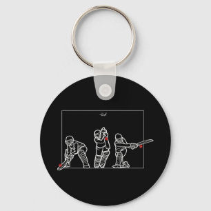 Cricket Batting Funny Cricket Fan Gift Cricket Key Ring