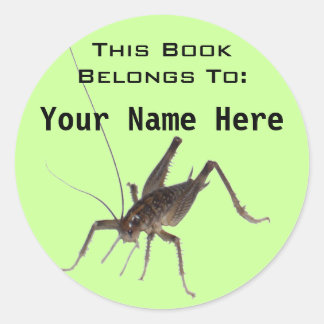 Cricket Book Ownership Sticker