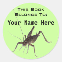 Cricket  Book Ownership Sticker