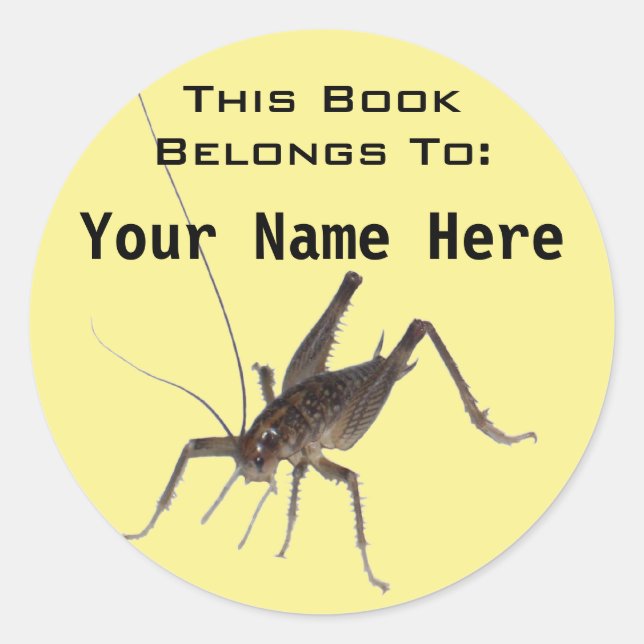 Cricket Book Ownership Sticker (#4) (Front)