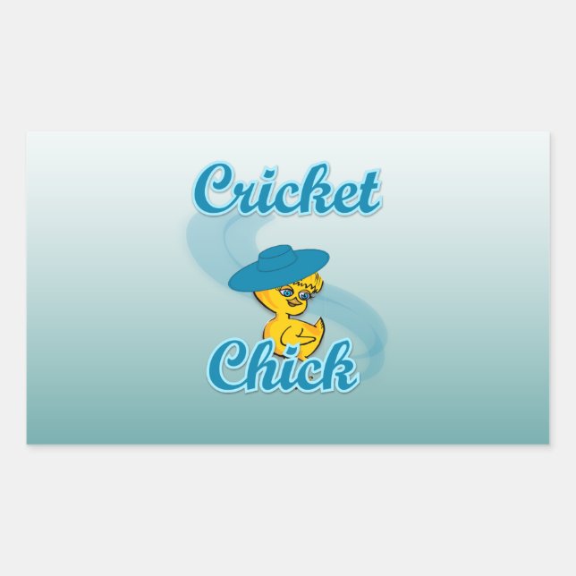 Cricket Chick #3 Rectangular Sticker (Front)