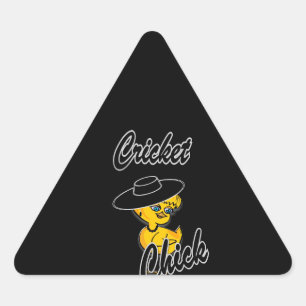 Cricket Chick #4 Triangle Sticker