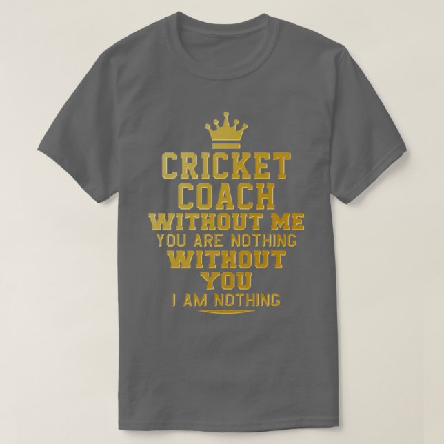 Cricket coach Perfect present for mother dad frien T-Shirt (Design Front)