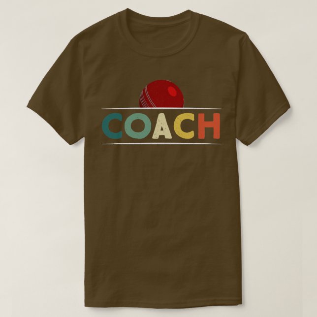 Cricket Coach Retro Vintage Style  T-Shirt (Design Front)