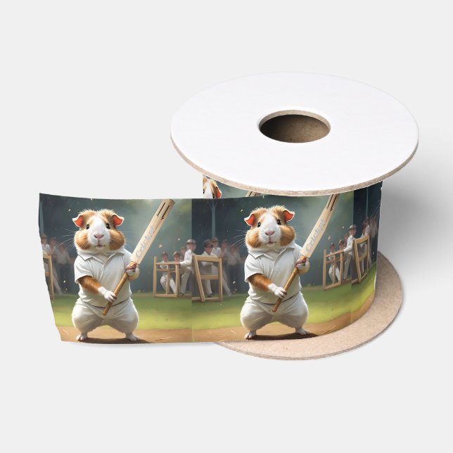 Cricket Craze: The Guinea Pigs Big Match Satin Ribbon (Spool)