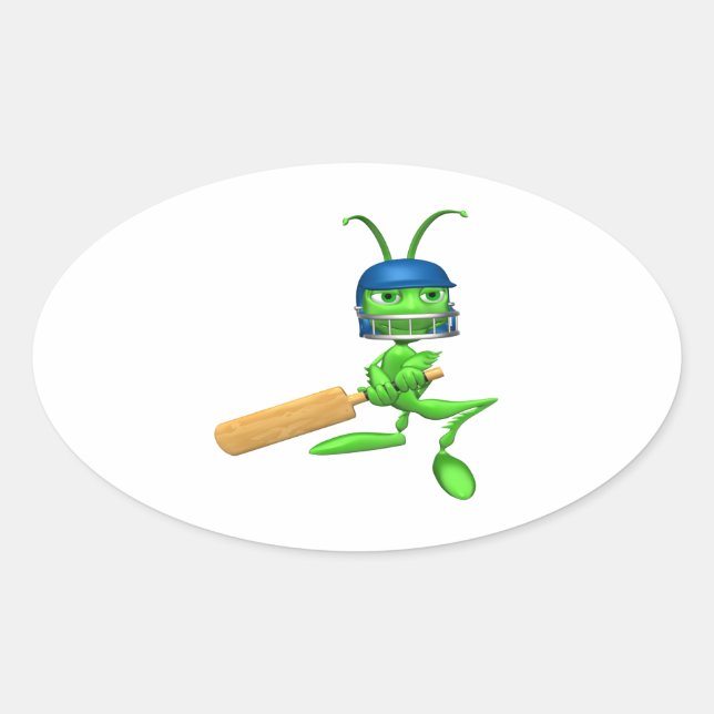 Cricket Cricket Oval Sticker (Front)