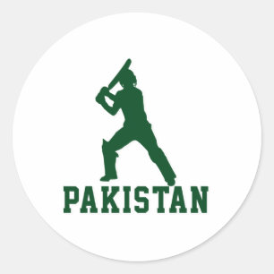 Cricket Cricketer Tsman Pakistan Sports Gift  Classic Round Sticker