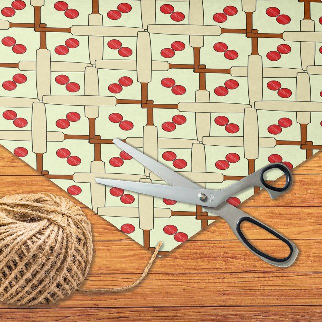 cricket crossed bats pattern tissue paper (Creator Uploaded)
