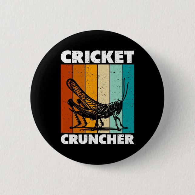 Cricket Cruncher  6 Cm Round Badge (Front)