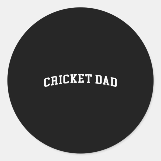 Cricket Dad 2  Classic Round Sticker (Front)