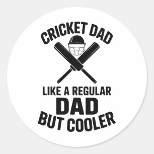 Cricket Dad Funny Cricket 1 Classic Round Sticker