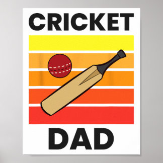 Cricket Dad Funny Cricket Father Poster