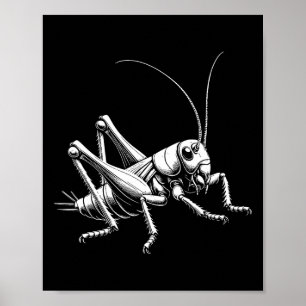 Cricket Dad Mom Lover - Monochromatic Cricket 2 Poster