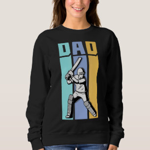 Cricket Dad Sport Jersey Cricket Ball Shoes Father Sweatshirt