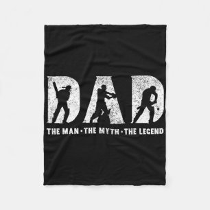 Cricket Dad The Man The Myth The Legend Father's D Fleece Blanket