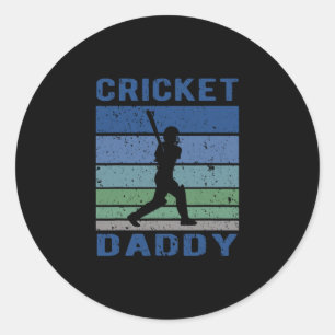 Cricket Daddy Gifts For A Cricket Player  Classic Round Sticker