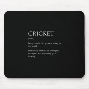 Cricket Definition - Funny Sarcastic Cricket Expla Mouse Pad