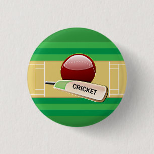 Cricket Design 3 Cm Round Badge
