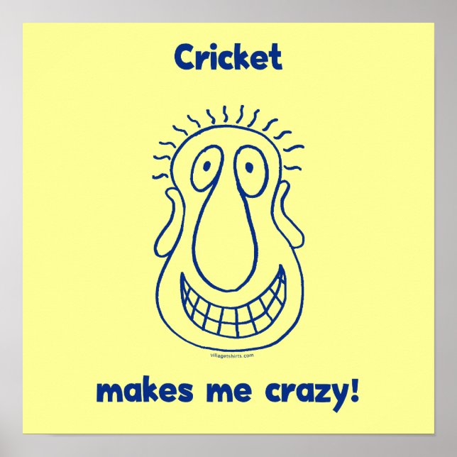Cricket Drives Me Crazy Poster (Front)