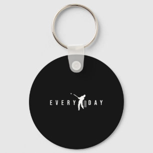 Cricket Every Day Motivation Funny Cricketer Dad Key Ring