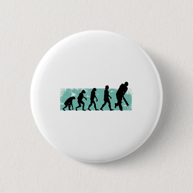 Cricket Evolution Cricket  6 Cm Round Badge (Front)