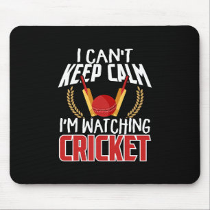 Cricket Fan Apparel Pionate Cricket Player Cricket Mouse Pad