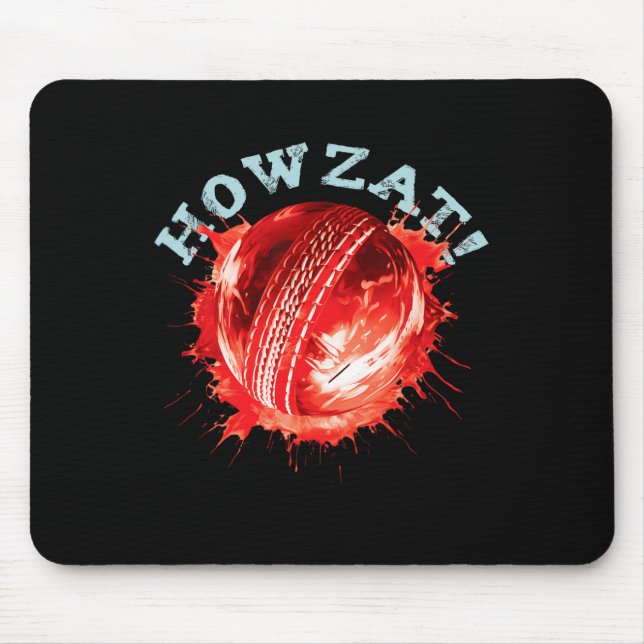 Cricket Fans S Howzat! Cricket Ll S Distressed Eff Mouse Pad (Front)